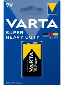 Батарейка Крона 6F22 SUPERLIFE Heavy Duty 9V - 1 шт. VARTA 19158004 купить за 213 ₽ в интернет-магазине Wildberries