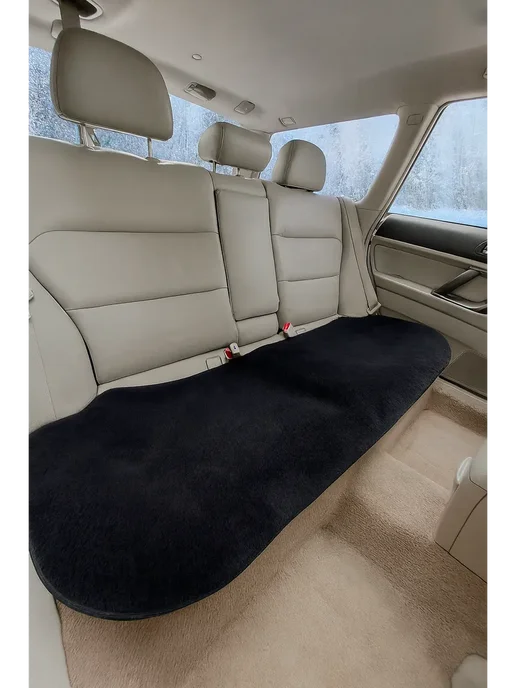 AutoWool Накидка на заднее сиденье автомобиля. Овечья шерсть, черный, фото 6