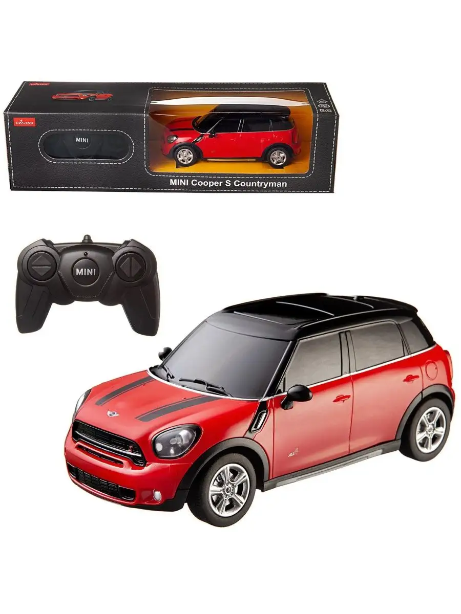 MINI Cooper S Countryman цвет красный, 1:24, арт. 71700R RASTAR 19182017  купить в интернет-магазине Wildberries