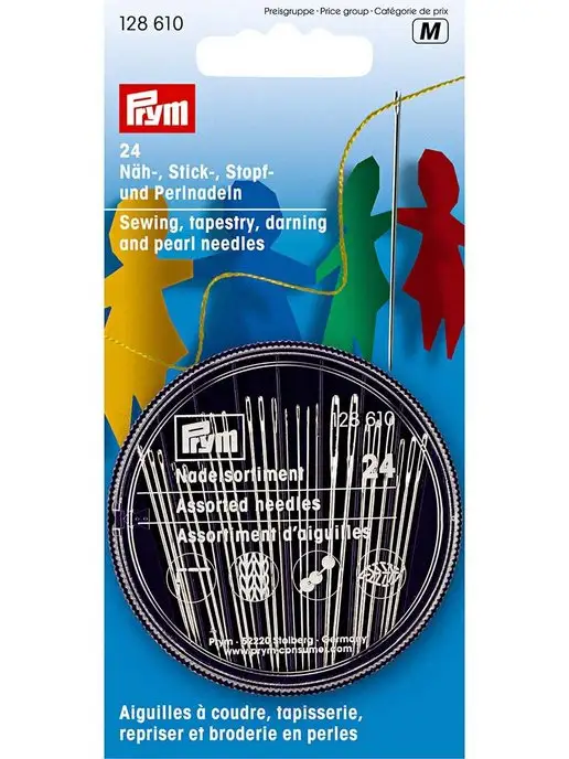Prym Иголки для шитья, вышивания и штопки, 24 шт, 24 шт