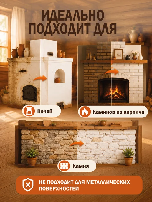 ВТеме Краска для печей и каминов белая термостойкая, 2,7 кг, 2,7 кг, фото 2