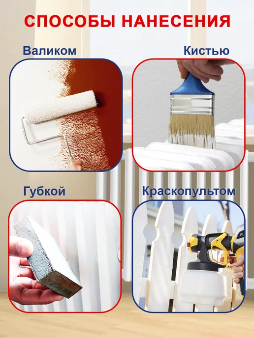 ВТеме Эмаль акриловая белая для радиаторов металла дерева 1кг, 1 кг, фото 7