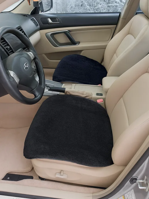 AutoWool Меховая накидка на сиденье авто - 1 шт. Овечья шерсть, 2 шт, фото 4