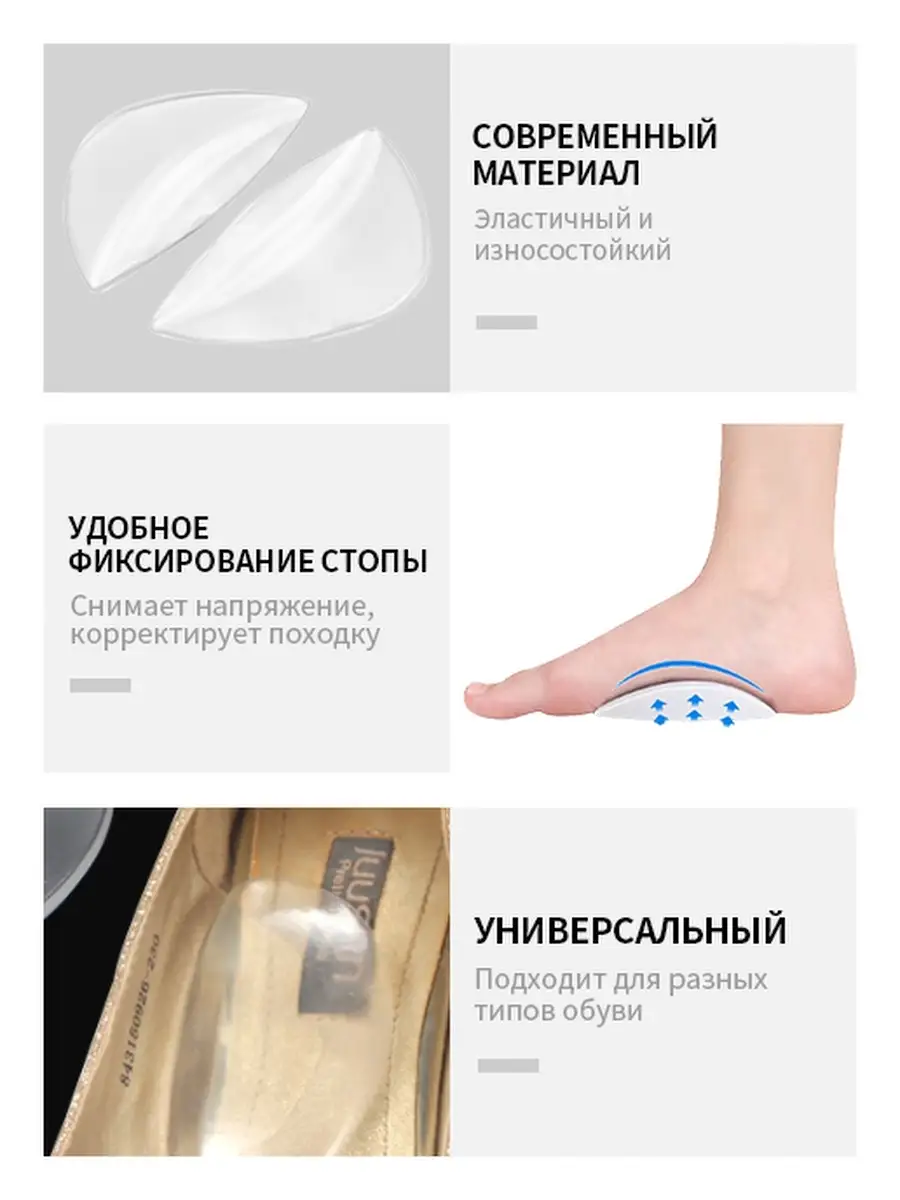 Вкладыш супинатор для обуви вставки полустельки туфель Walkflex 19292106  купить в интернет-магазине Wildberries