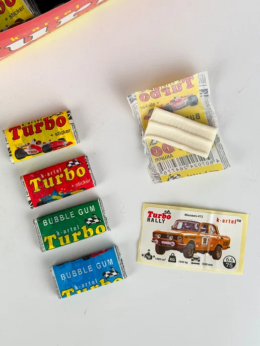 k-artel Жевательная резинка Turbo из 90-х, со вкладышами блок 100шт, 100 шт, фото 7