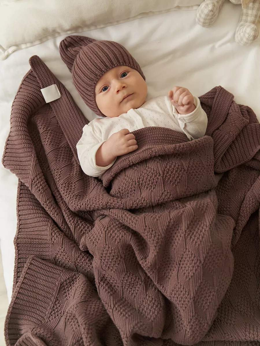 Плед в кроватку и коляску-Конверт для новорожденного с одеялом Ель