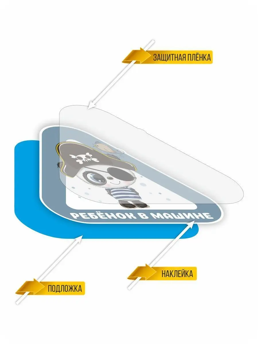 Наклейка на стекло Ребенок в машине Наклейки за Копейки 19463521 купить за  175 ₽ в интернет-магазине Wildberries