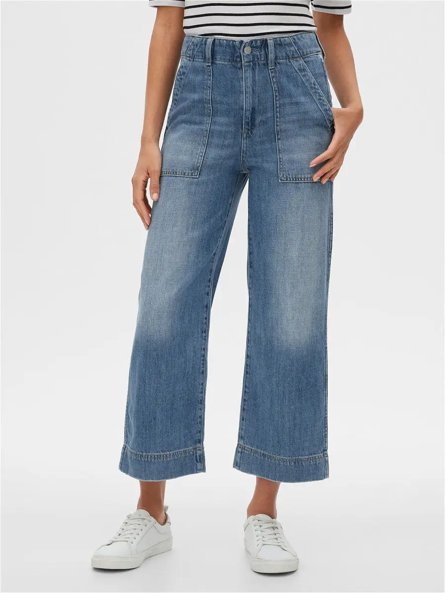 Gap wide leg crop jeans online