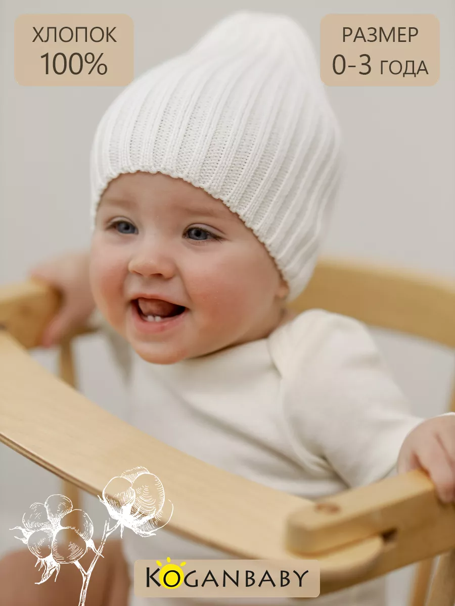 Вязаная шапочка для малыша купить за руб. в интернет-магазине Детский Лес с быстрой доставкой