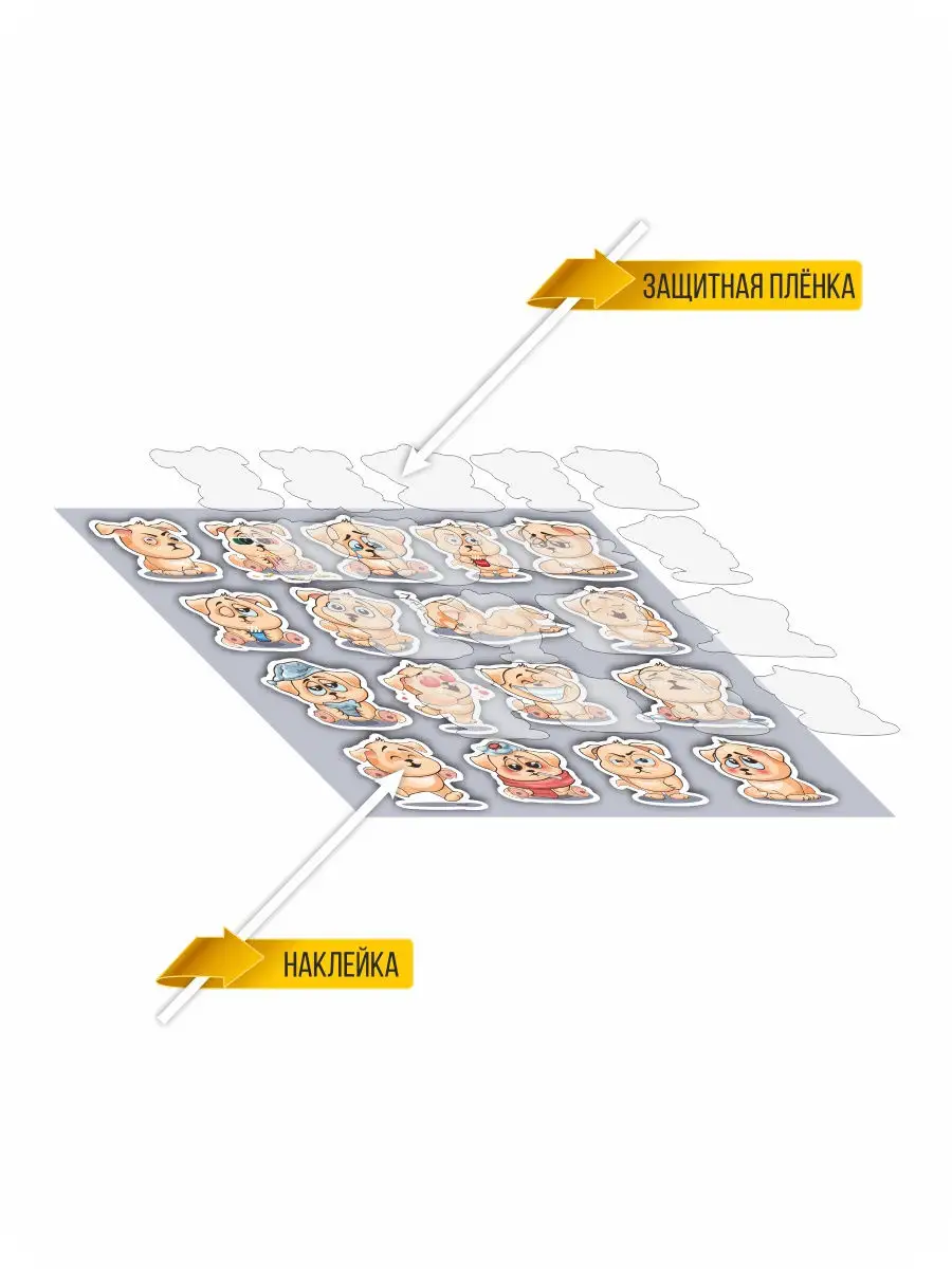 Наклейки на телефон стикеры собачки питомцы 0_o Стикер 19480151 купить за  300 ₽ в интернет-магазине Wildberries