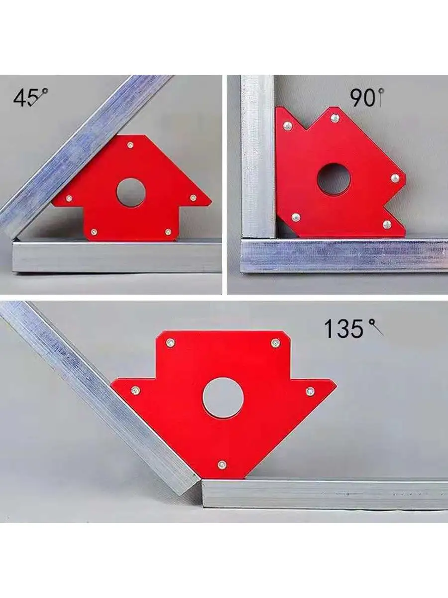 Магнитный угольник для сварки 3 угла (45; 90; 135) магнит до 24кг/уголок  (фиксатор) ExProfil 19535998 купить в интернет-магазине Wildberries