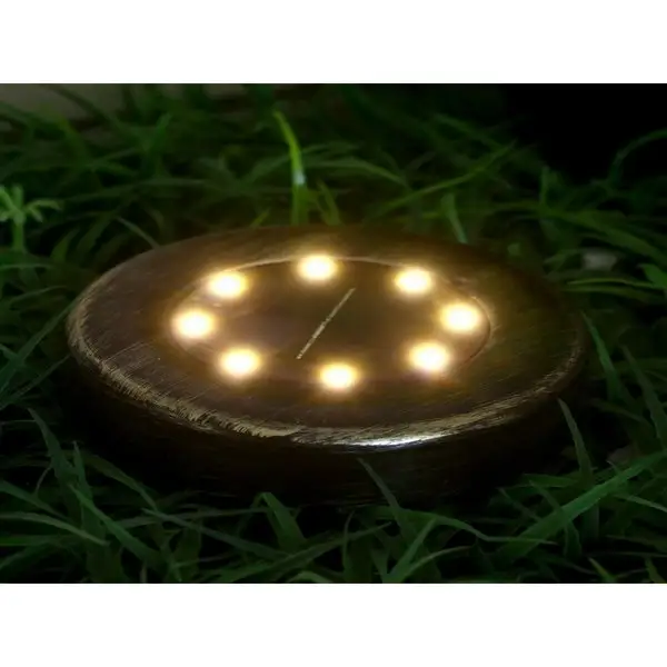 Светильник садовый 11.5х13х11.5 см, 8 LED, солнечная батарея
