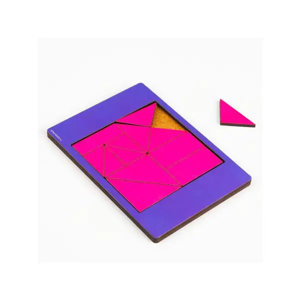 Головоломка детская, развивающая, рамка-вкладыш "Лётчик" тетрис из дерева