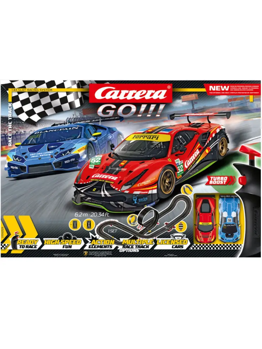 Автотрек гонки Carrera Go!!! Race the Track Carrera! 19650498 купить в  интернет-магазине Wildberries