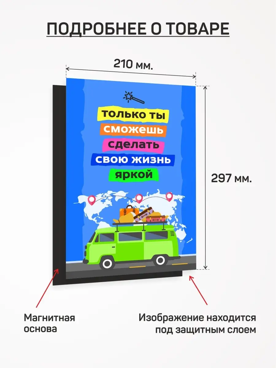 Мотиватор - магнитный постер А4 Выручалкин 19654842 купить за 257 ₽ в  интернет-магазине Wildberries