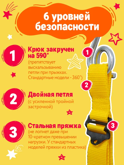 Спортбэби Прыгунки 5в1 подарок. Развивающие подвесные, желтый, фото 3