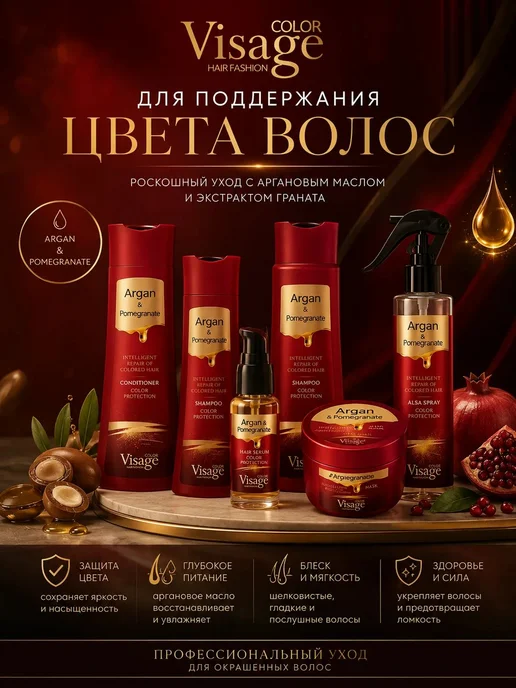 VISAGE Color Hair Fashion Кондиционер для окрашенных волос 250 мл, COLOR PROTECT, 250 мл, фото 3
