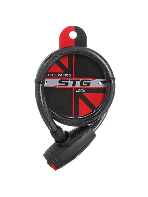 STG Замок трос с ключом 1,2х120см, GK102.113, черный, фото 3