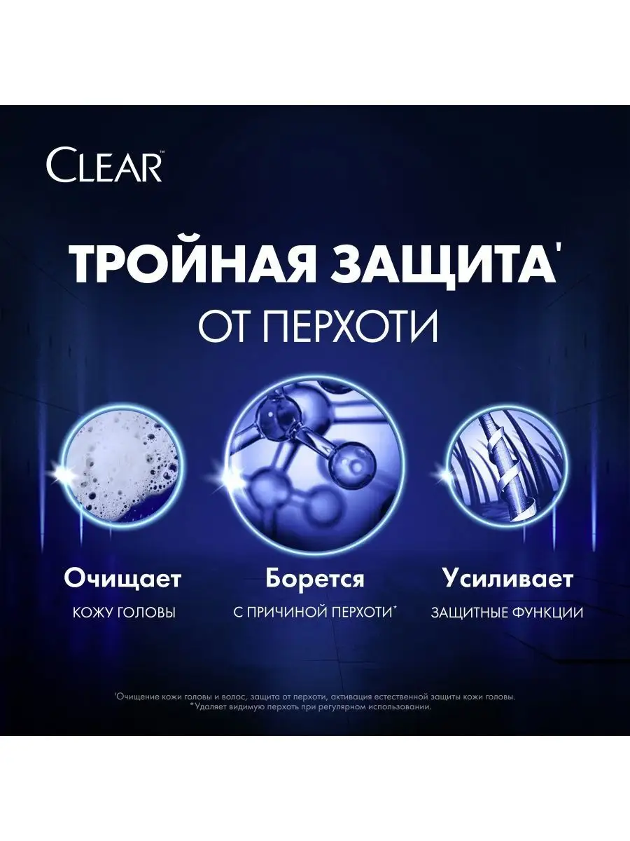 Шампунь для волос мужской от перхоти бальзам и гель для душа CLEAR 19681038  купить за 334 ₽ в интернет-магазине Wildberries