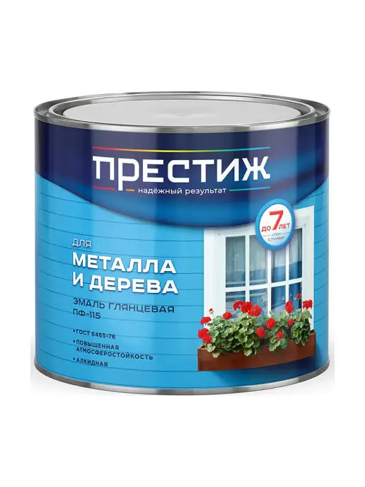 Престиж Эмаль пф-115 белая 1,9 кг, 1,9 кг