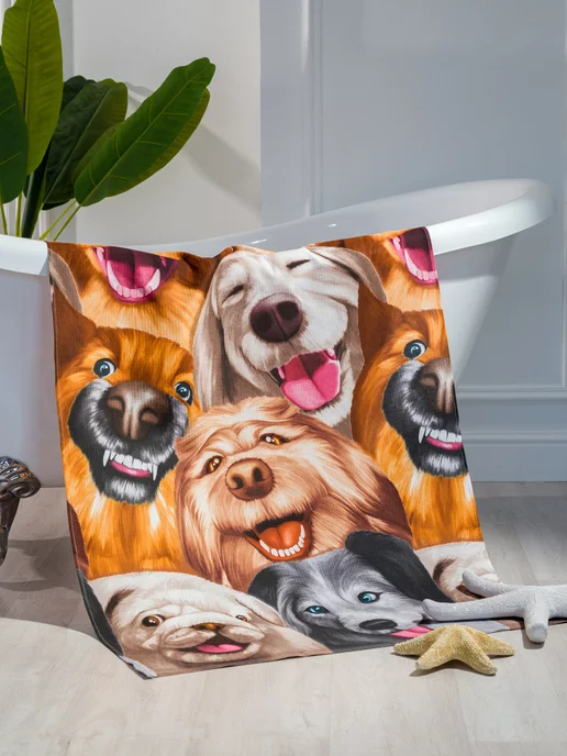 MASO home Полотенце пляжное вафельное, коричневый, фото 3