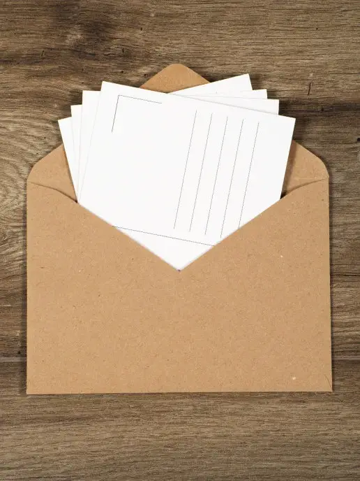 PaperFox Набор открытка почтовая авторская для посткроссинга, бежевый, фото 7