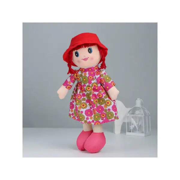 Мягкая кукла "Девочка", на платье бабочка, цвета МИКС
