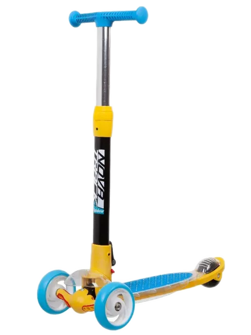 NOVATRACK Самокат-кикборд RainBow, 80 120 мм, дека 44х12, 44x12