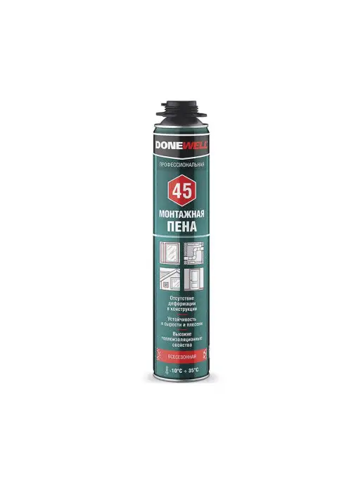 DONEWELL Пена пистолетная Профи 1000 мл 950 г, 1 л, 720 г