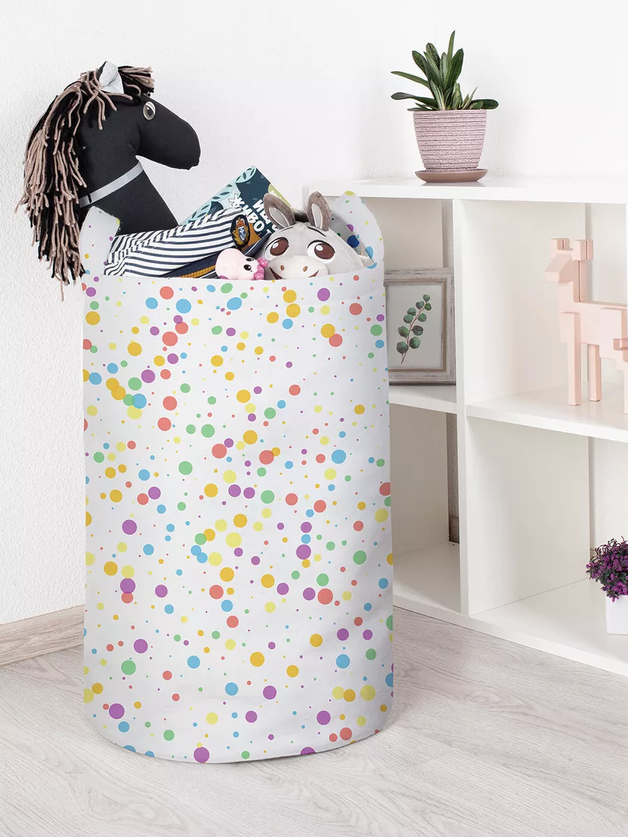 Корзина для игрушек "Новогоднее конфетти" 75л