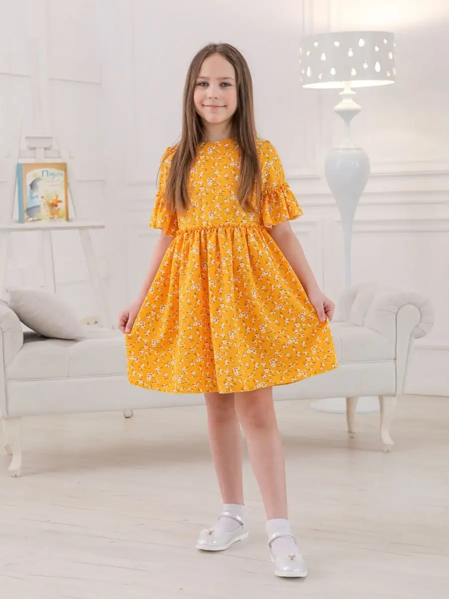Детские платья из хлопка для девочек
