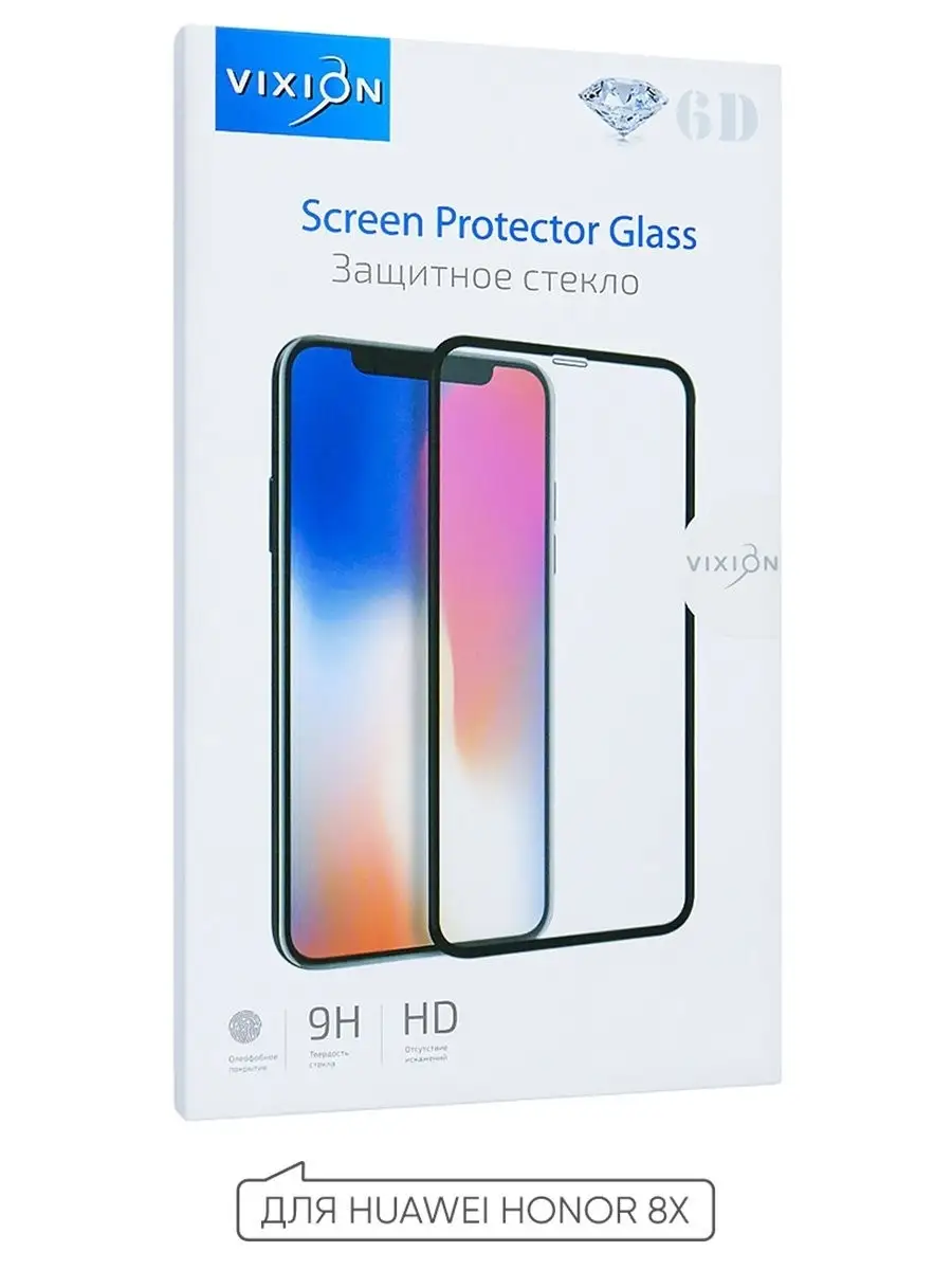 Защитное стекло 6D для Huawei Honor 8X/9X Lite Vixion 19883475 купить за  254 ₽ в интернет-магазине Wildberries