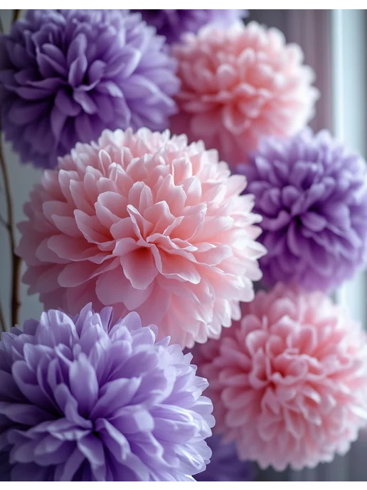 Happy poms Бумажные помпоны для праздника 35 см 25 см, набор 8 шт, 8 шт, фото 8