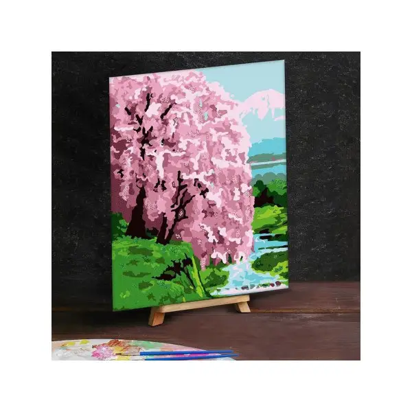Картина по номерам Сакура на берегу 30х40 см