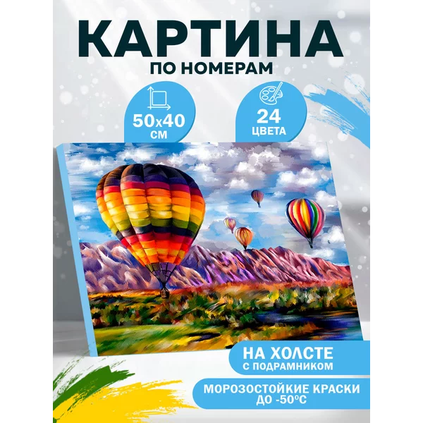 Картина по номерам на холсте с подрамником Шары 40х50 см