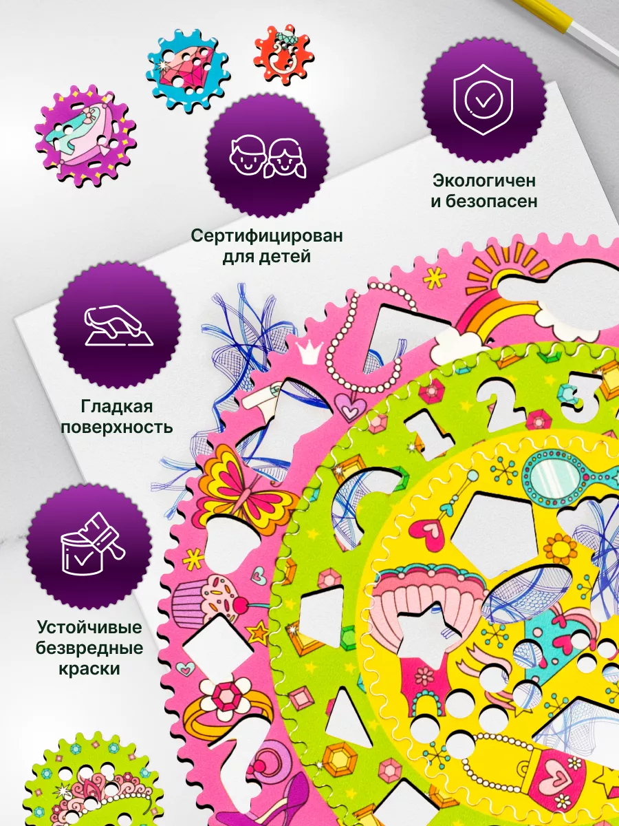 Линейка-спирограф, Uniplast (Юнипласт) купить в Москве, Нижнем Новгороде, СПб, Казани