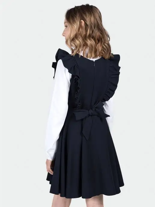 SENS FASHION Сарафан школьный нарядный, синий, фото 4