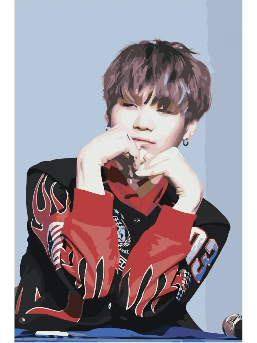 Мин Юнги Min Yoongi BTS KPop 40х60 Живопись по номерам 19956523 купить за  587 ₽ в интернет-магазине Wildberries