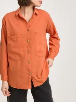 Льняная рубашка оверсайз базовая IDGem 19968086 купить за 3 095 ₽ в интернет-магазине Wildberries