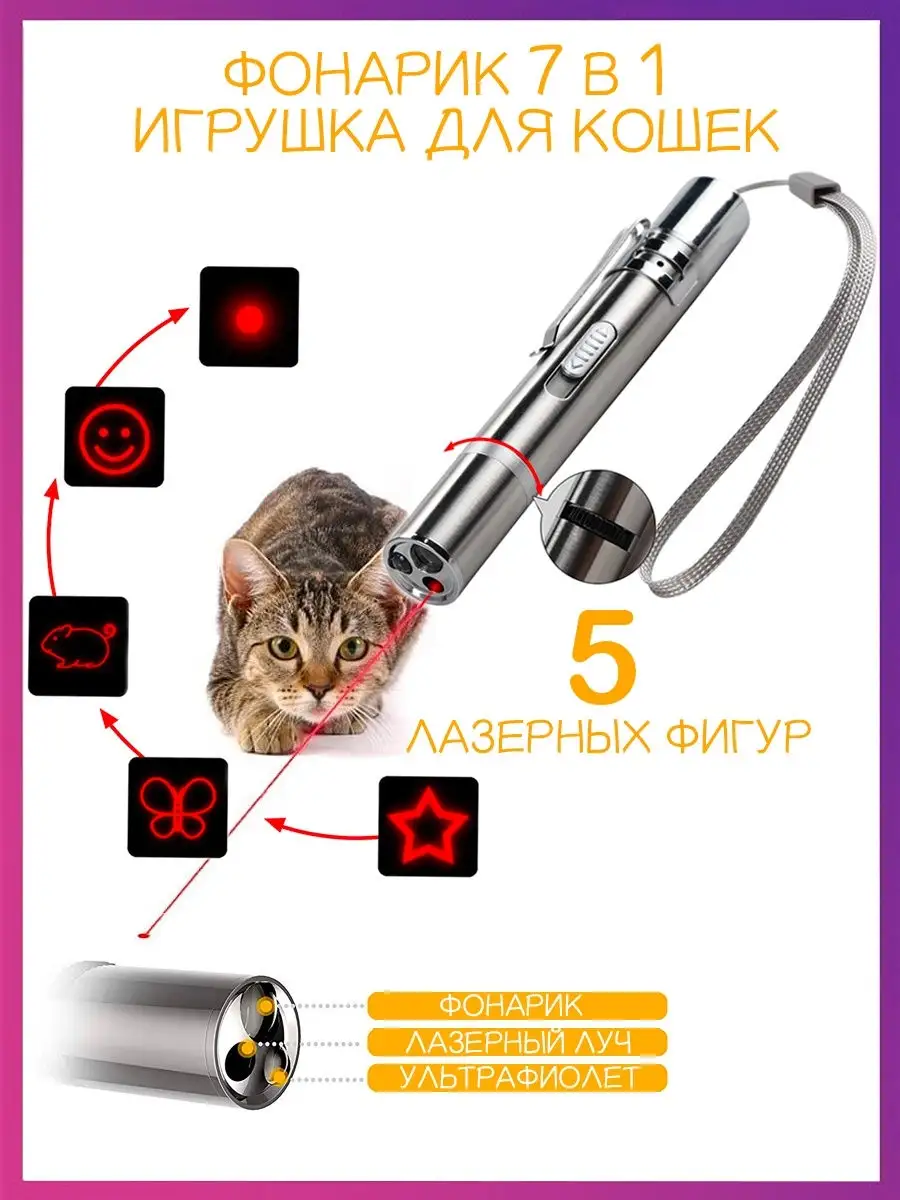 Лазерная указка Лазерная указка для кошек фонарик ручной игрушка для кошек