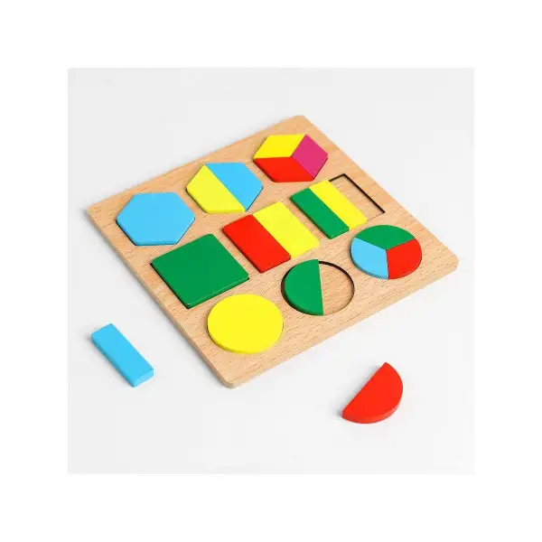 Головоломка детская, развивающая, рамка-вкладыш "Часть и целое.Дроби" настольная игра