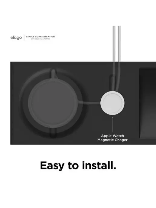 Elago Стенд MagSafe Tray Duo для iPhone Apple Watch Black, черный, фото 3