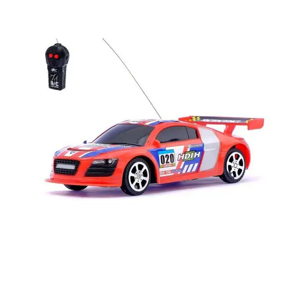 Машина радиоуправляемая "Болид", работает от батареек, цвет красный