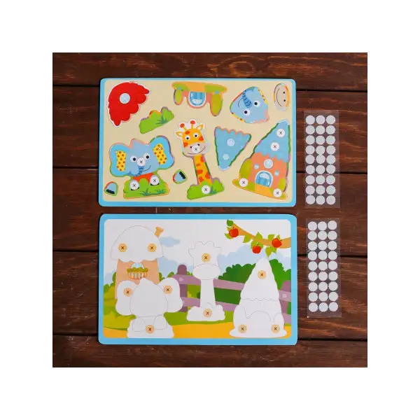 Игра на липучках "Животные и домик"