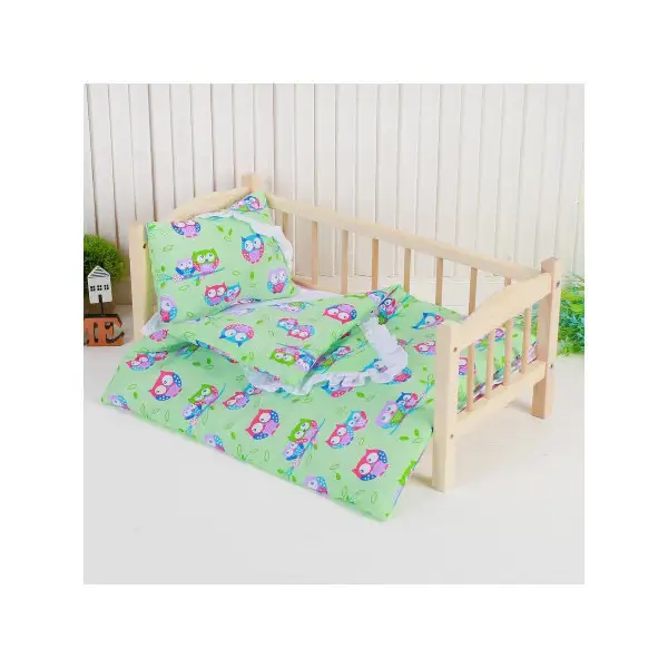 Постельное бельё для кукол сова простынь, одеяло, подушка