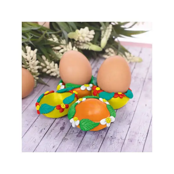 Подставки для яиц из массы для лепки "С Пасхой!"