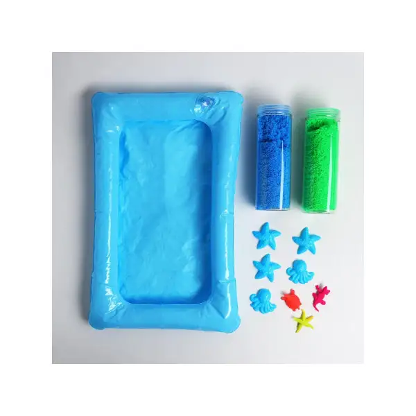 Песок для лепки флаффи "Морской мир", 2 цвета 100 г