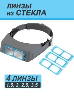 Лупа налобная со стеклянными линзами MG81007-B NGY 20895861 купить за 1 408 ₽ в интернет‑магазине Wildberries