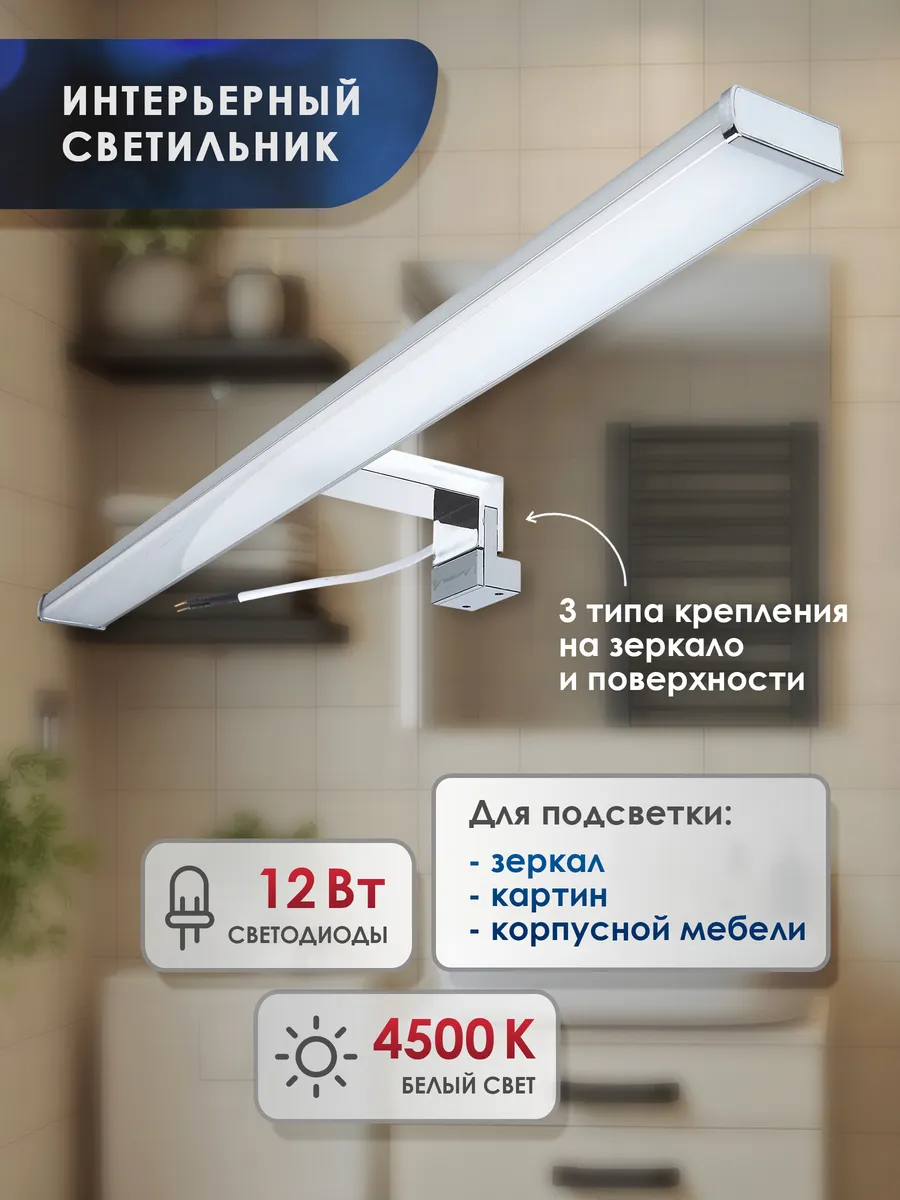 Светодиодный светильник для подсветки мебели и зеркал