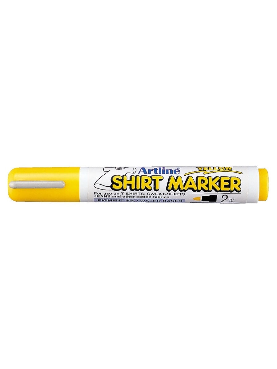 Маркер для ткани Artline t-Shirt, 2.0 мм. Маркер желтый. Желтый фломастер. Бежевый маркер. Маркер желтого цвета